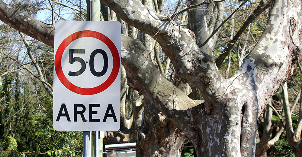 50km/h road sign.
