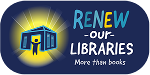 Renew our Libraries logo. 