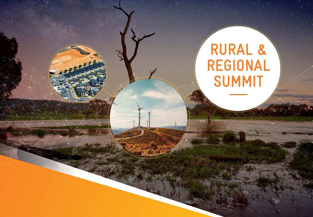 Rural and Regional Summit graphic art banner.